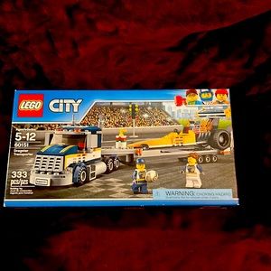 LEGO City Great Vehicles Dragster Transporter Puzzle - 60151. 333 Pieces.